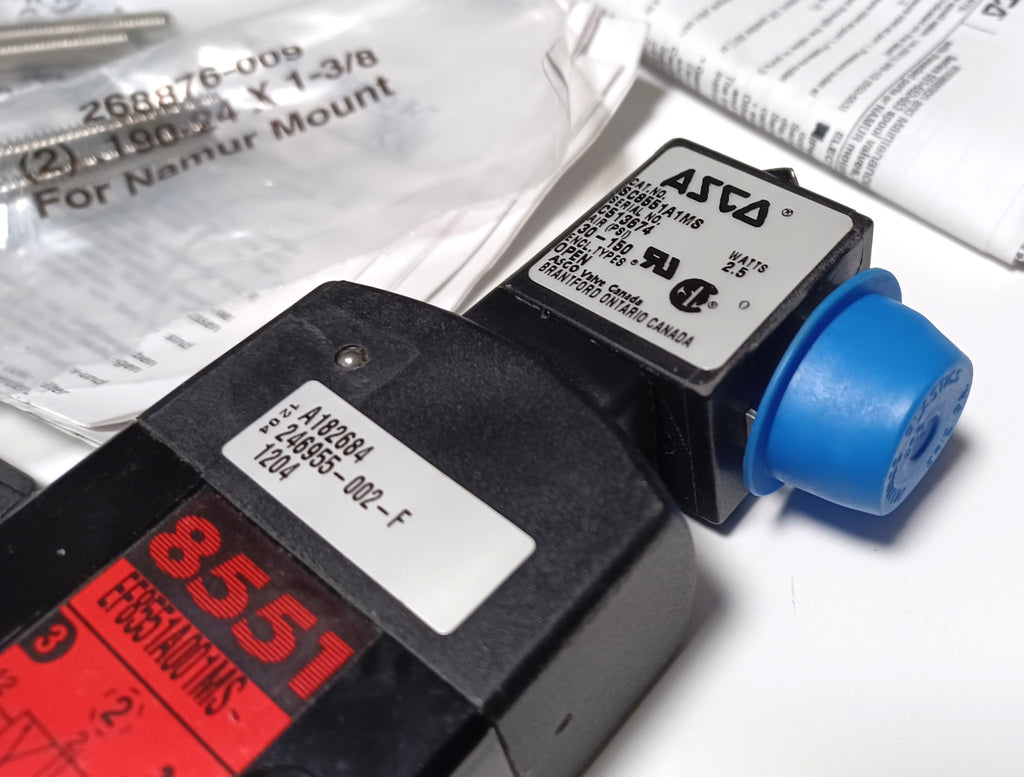 ASCO 8551 EF8551A001MS 1/4" NPT Solenoid Valve SC8551A1MS + Mounting H