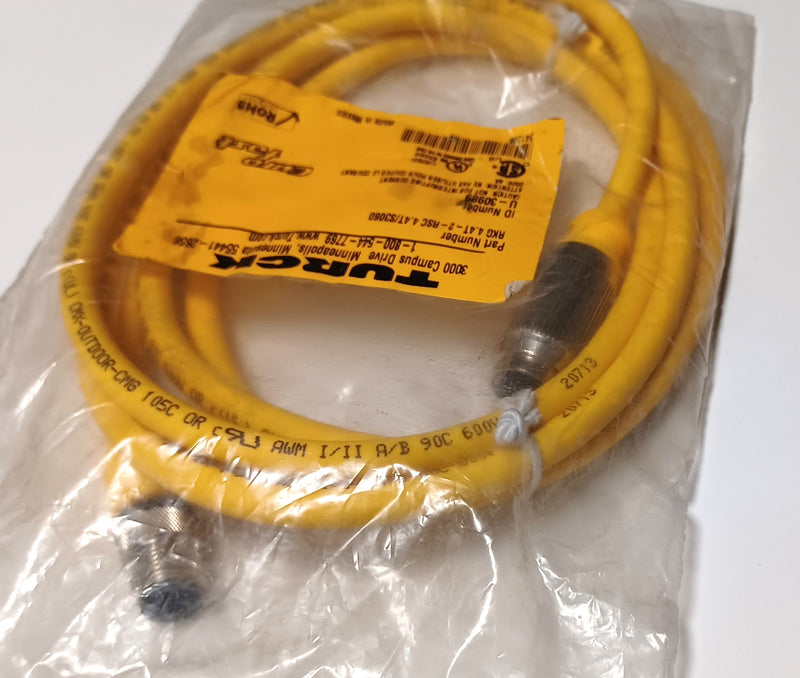 Turck RKG 4.4T-2-RSC 4.4T/S3060 Cordset U-30989 2m Cable New / Sealed