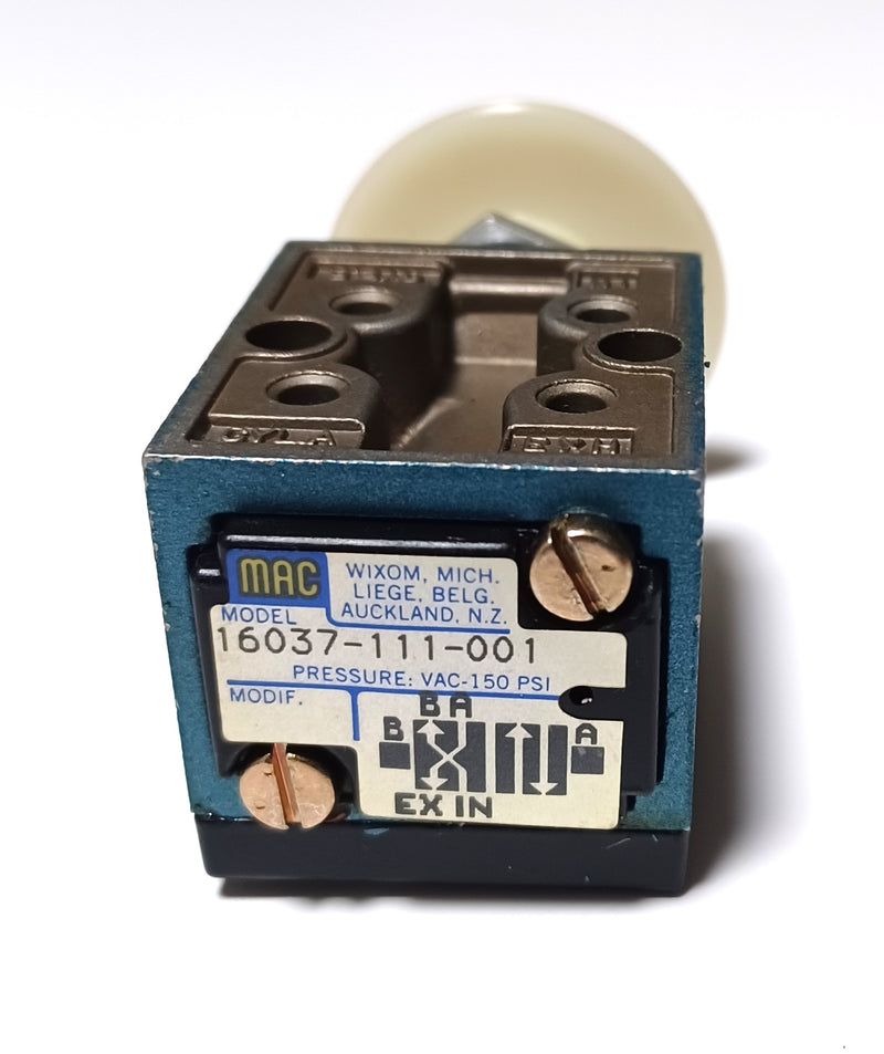 MAC 16037-111-001 Manual Pneumatic Valve