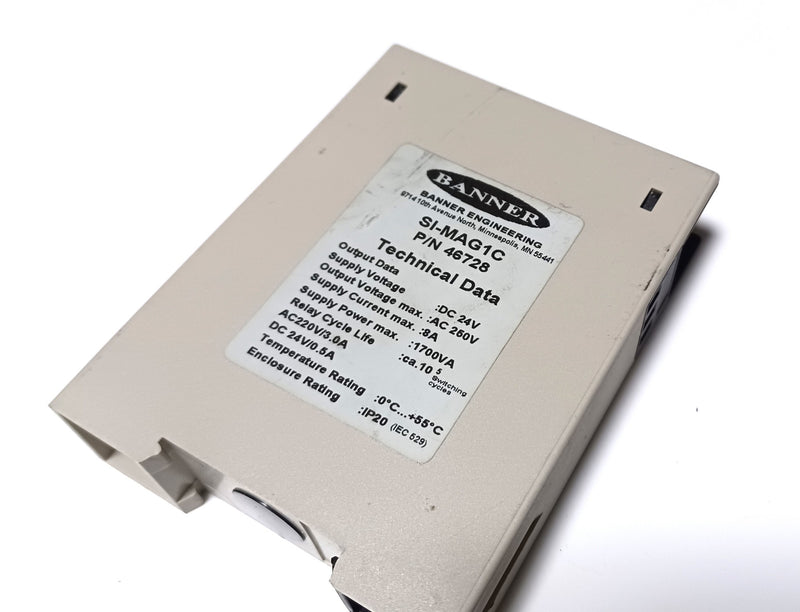 Banner SI-MAG1C Safety Interlock Relay Module 24VDC P/N 46728
