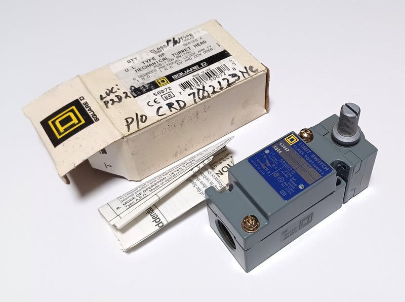 Square D 9007C54A2 Heavy Duty Limit Switch & Turret Head - New in Box