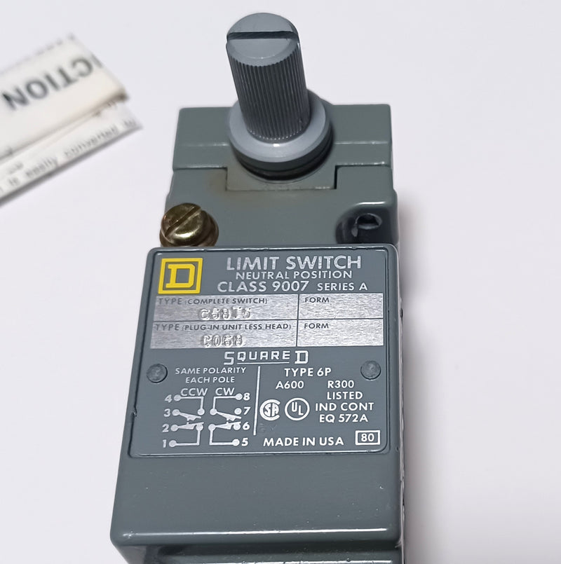 Square D 9007C68T5 Heavy Duty Limit Switch & Turret Head New PLC BARN