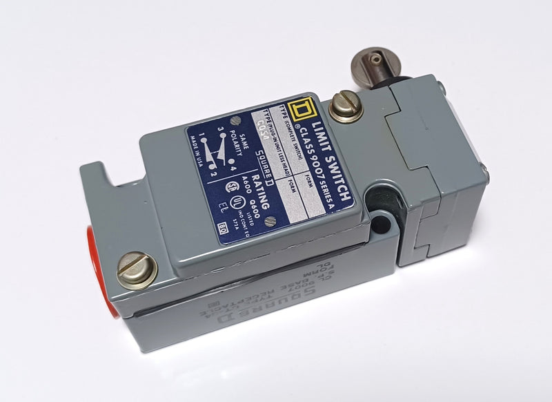 Square D 9007C054 10A Heavy Duty Limit Switch & Roller Plunger Op. Head F - New
