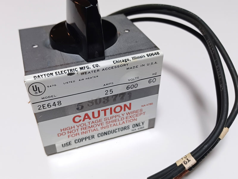 Dayton 2E648 25A 600V Electro Switch PR-25 3-Pole Disconnect Switch - New