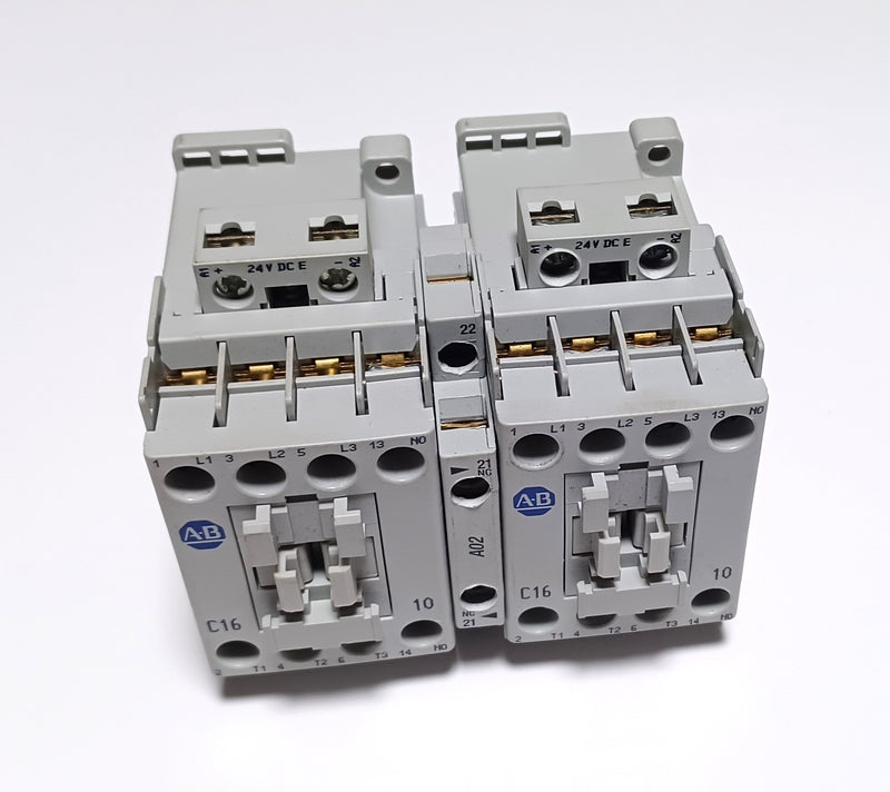 Allen Bradley 104-C16EJ22 Reversing Contactor 24VDC Coil - w/o Jumpers