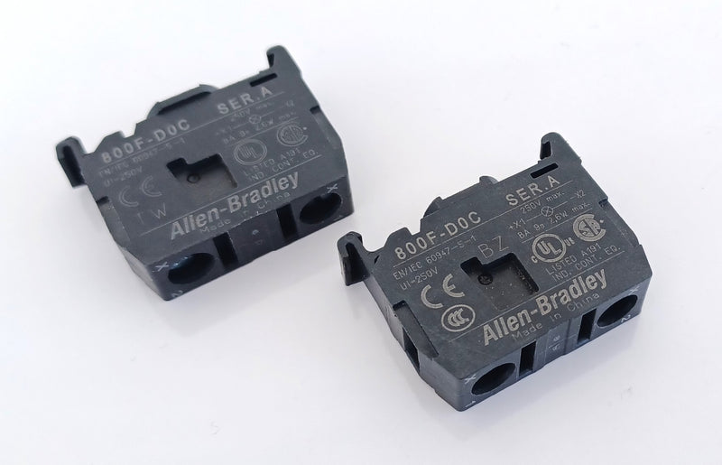 Allen Bradley 800F-D0C Light Module Contact Block ( Lot of 2 ) New
