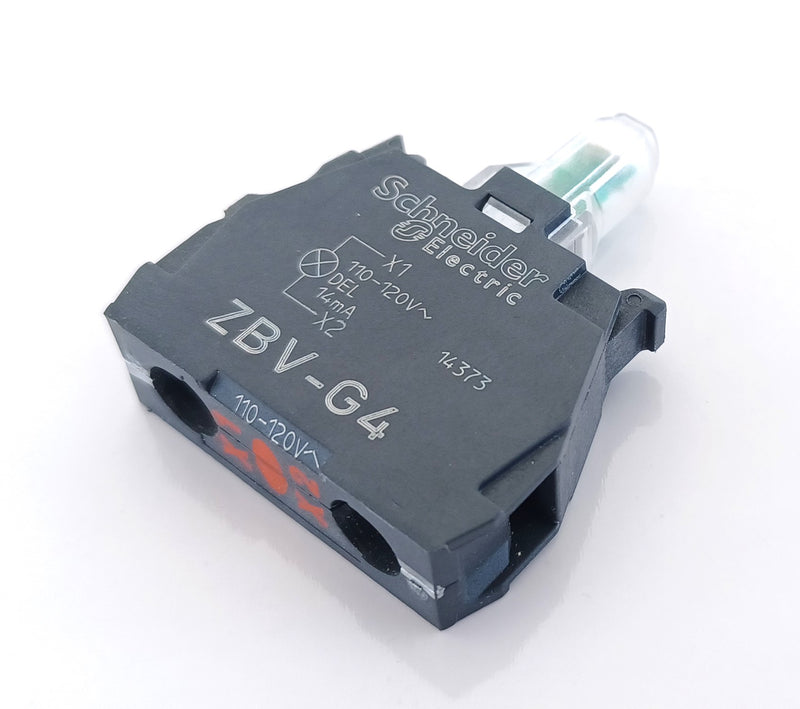 Schneider Electric ZBV-G4 Red LED 110-120V Lamp Module Contact Block - New