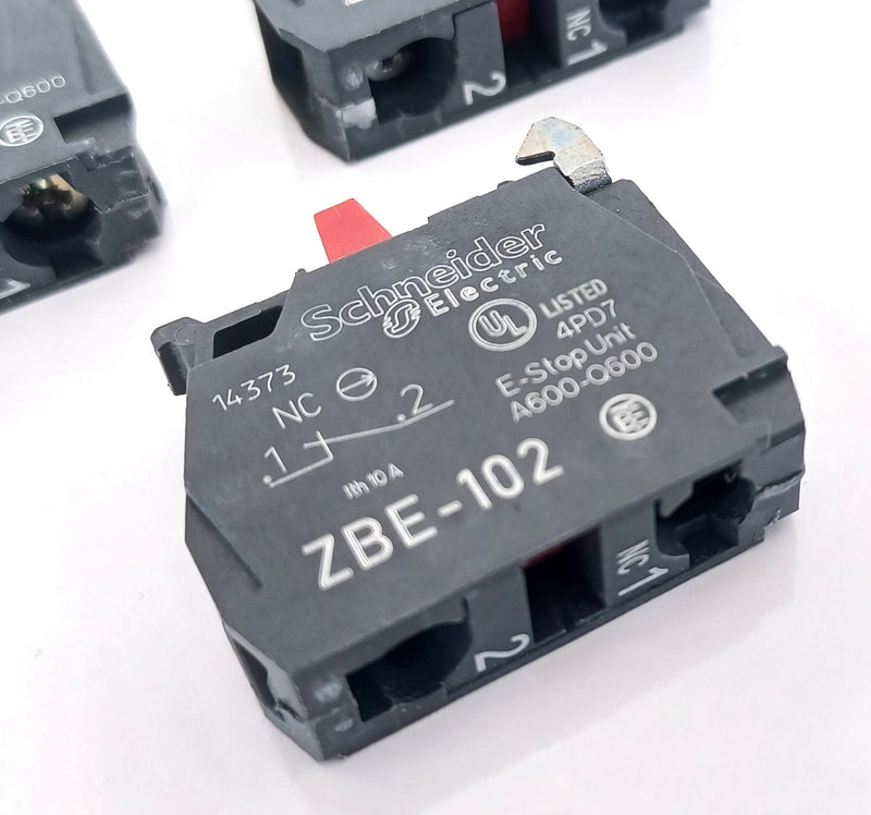 Schneider Electric ZBE-102 Normally Closed Contact Block ( Lot of 5 ) New