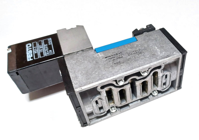 Festo MVH-5/2-D-1-C Pneumatic 24VDC Solenoid Valve 150986 MSV-3 - No Gasket