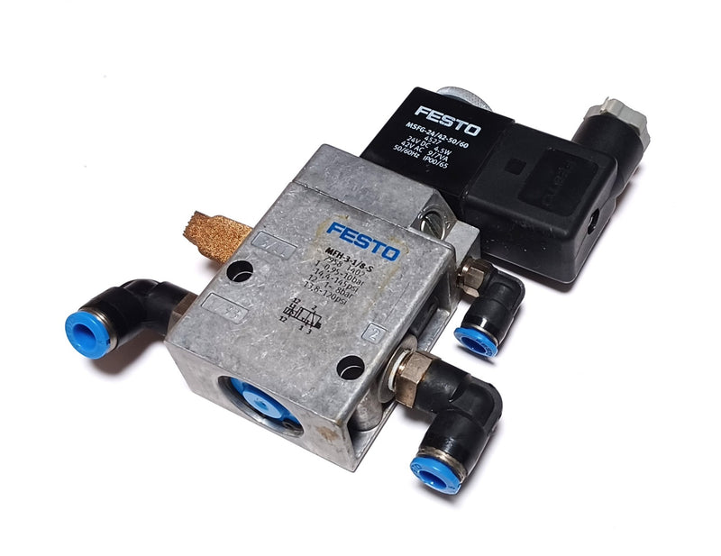Festo MFH-3-1/8-S 7958 24VDC 3/2 Closed Monostable Solenoid Valve MSFG-24/42