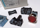 Siemens 3SB3 647-0AA21 Illuminated Red LED Flat Push Button 1-N/O 1-N/C New