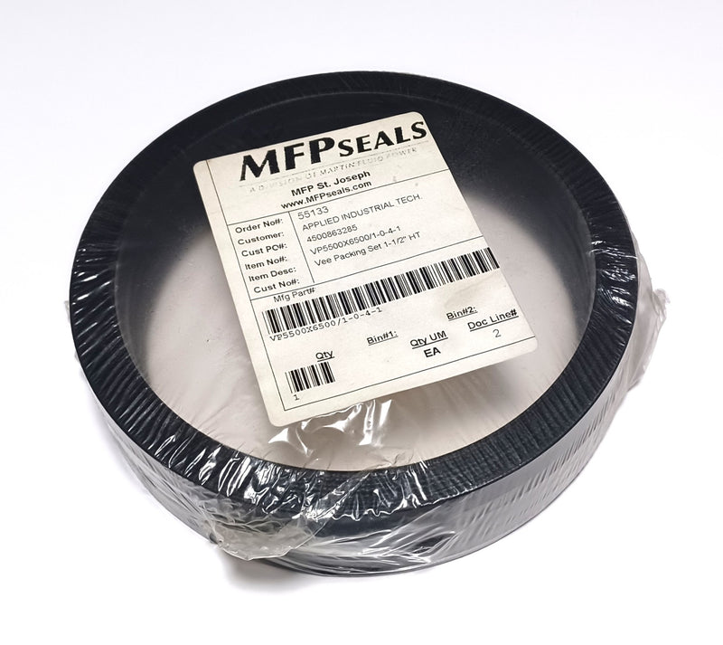 MFP Seals VP5500X6500/1-0-4-1 VEE Packing Set 1-1/2" HT ID: 5-1/2 & OD" 6-1/2"
