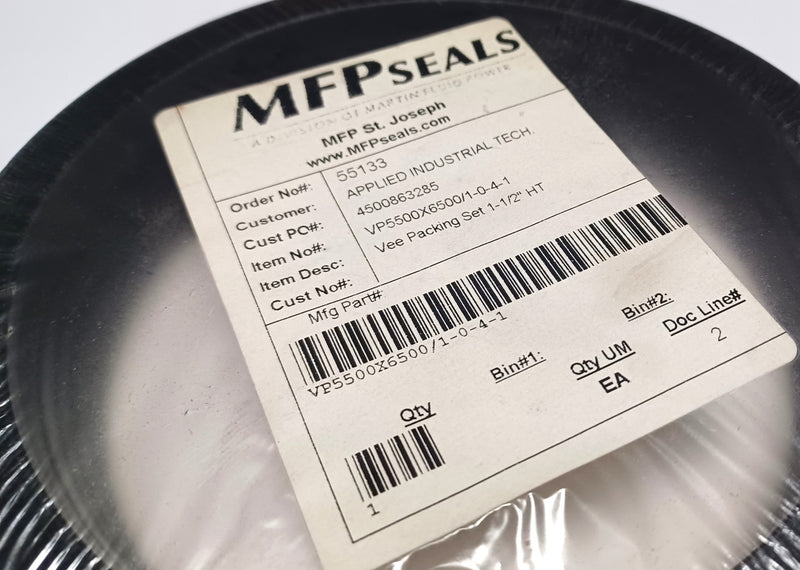 MFP Seals VP5500X6500/1-0-4-1 VEE Packing Set 1-1/2" HT ID: 5-1/2 & OD" 6-1/2"