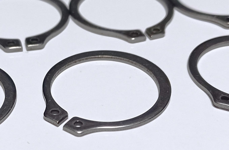 External Retaining Snap Ring SH-087-SS Stainless Steel 0.875 in Shaft Dia. PK/20