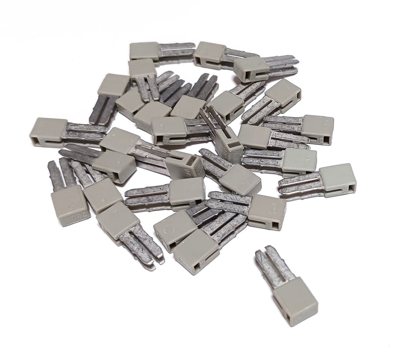 Wago 280-402 Insulated Gray Terminal Block Jumpers ( Lot of 29 ) New