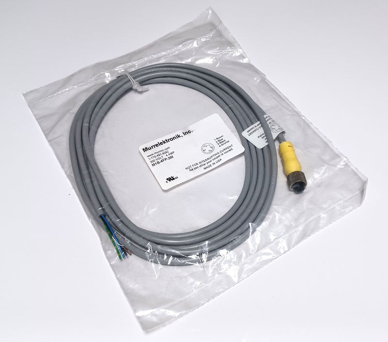 Murr M1B-4FP-3M 4-Pin Female Molded End Sensor Cable 300V 4A 22AWG - New/Sealed