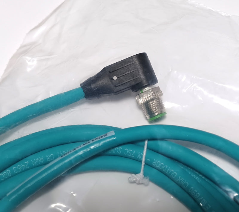 Murr 7700-44561-S4U0300 Dual M12 Male 90° Ends D-coded Shielded CAT5 Cable - New