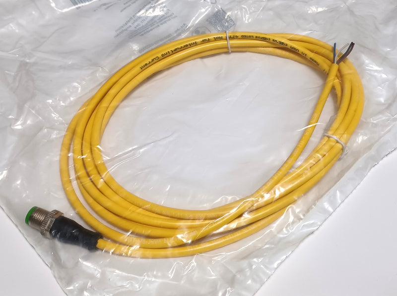 Murr 7000-12021-0140300 Yellow M12 Male Straight 4-Pin 3m Cable - New