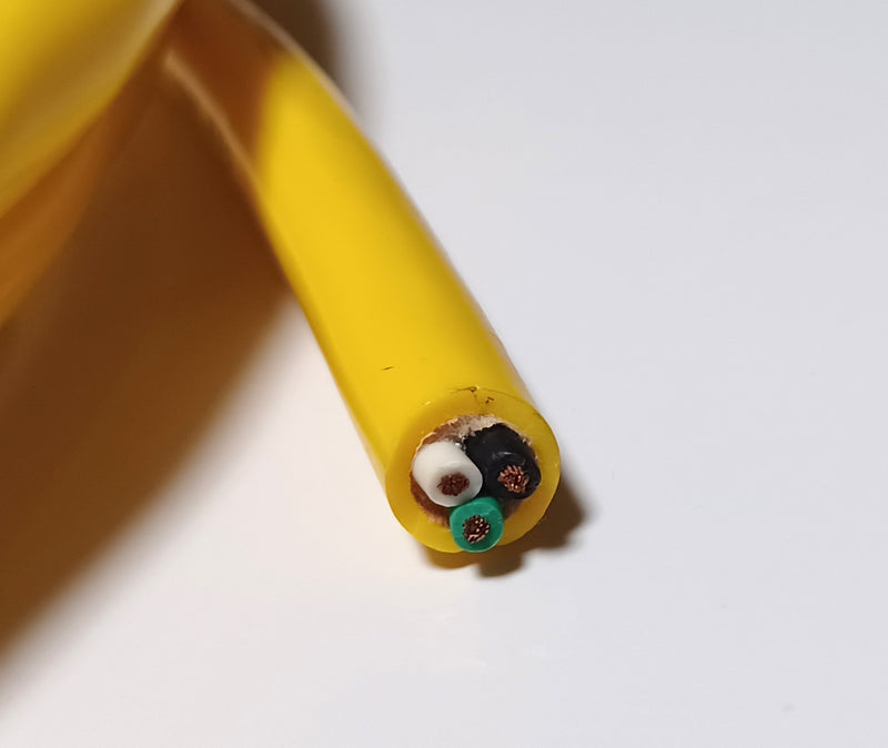 Cooper 5000109-5CN 3-Pin Female 600V 13A 16AWG STOW Yellow 3M Power Cable - New