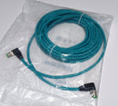 Murr 7700-44561-S4U1000 Dual M12 Male 90° Ends D-coded Shielded CAT5e 10m Cable