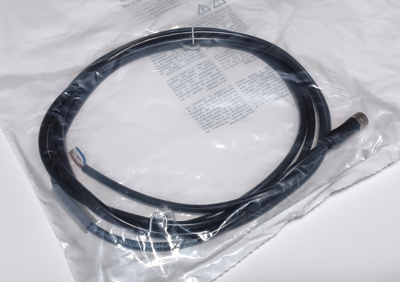 Murr CD08-0G-020-A1 M8 Female Straight Black PVC Cable 4-Wire 24AWG 2M - New