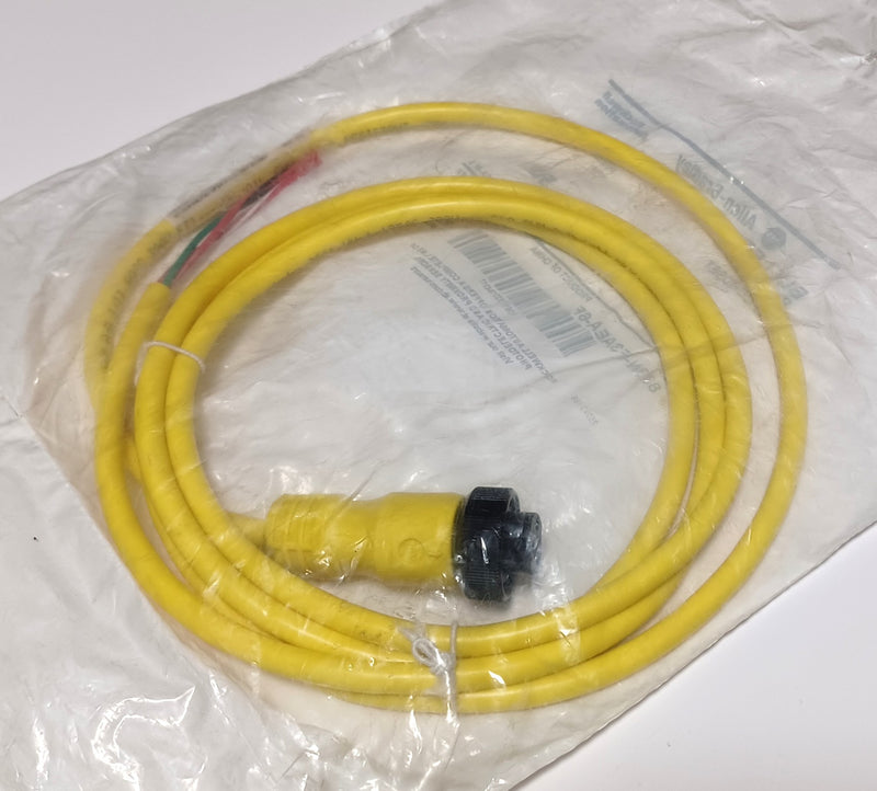 Allen Bradley 889N-F3AEA-6F 3-Pin Straight AC 10A 300V 6' Yellow Cable - New