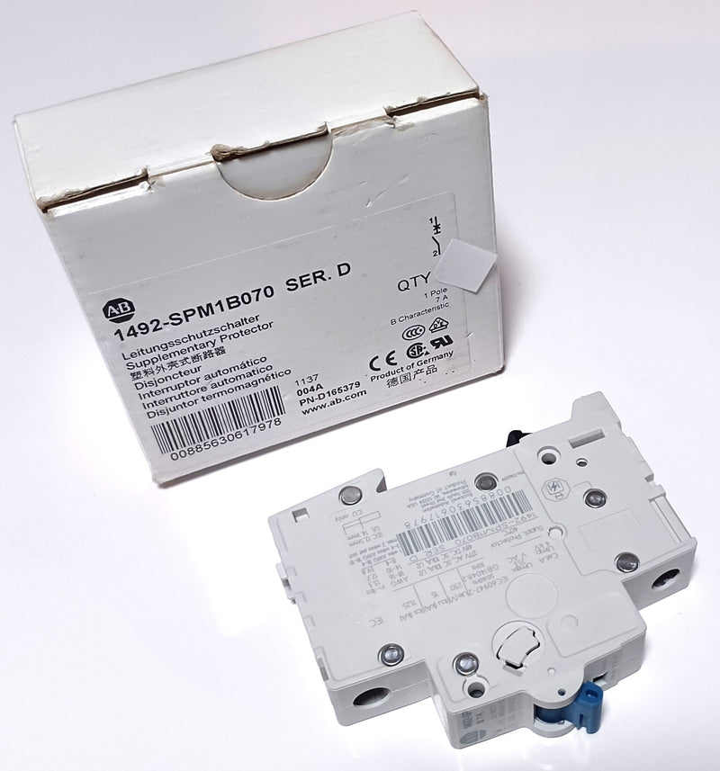 Allen Bradley 1492-SPM1B070 Ser.D 1492-SP 7A Circuit Breaker - New