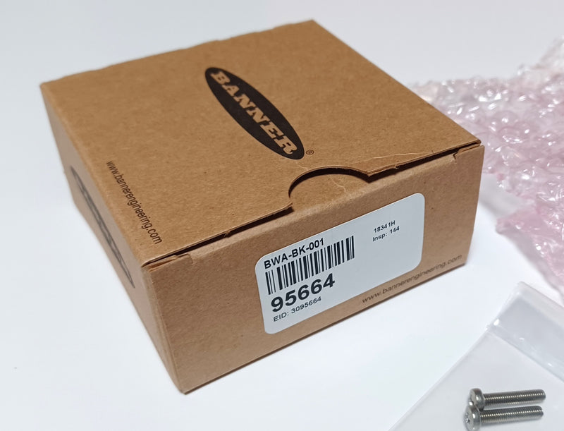 Banner BWA-BK-001 Magnetic Bracket & Screws for QM42VT Sensor Mounting - New/Box
