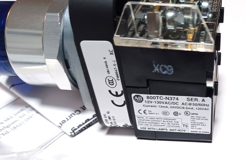 Allen Bradley 800T-QBH2B Blue Lens LED Illuminated Push Button - New No Box