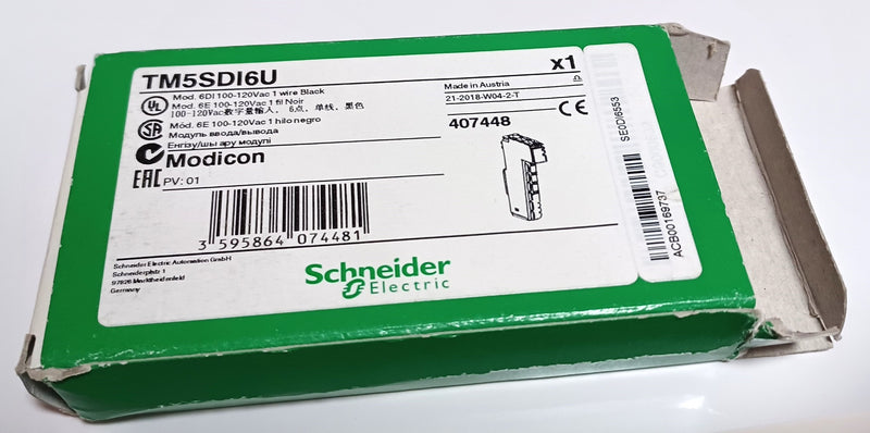 Schneider TM5SDI6U Digital Input Module SDI6U Modicon TM5 IP20 Modular I/O - New