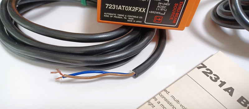 ATC SUNX 7231AS0X5FRX Thru Beam Scanner Set (1) 7231AT0X2FXX & (1) 7231AR0X5FRX
