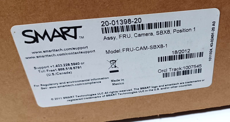 Smart Tech. Genuine FRU-CAM-SBX8-1 Smart Board Whiteboard Camera 800 Series New