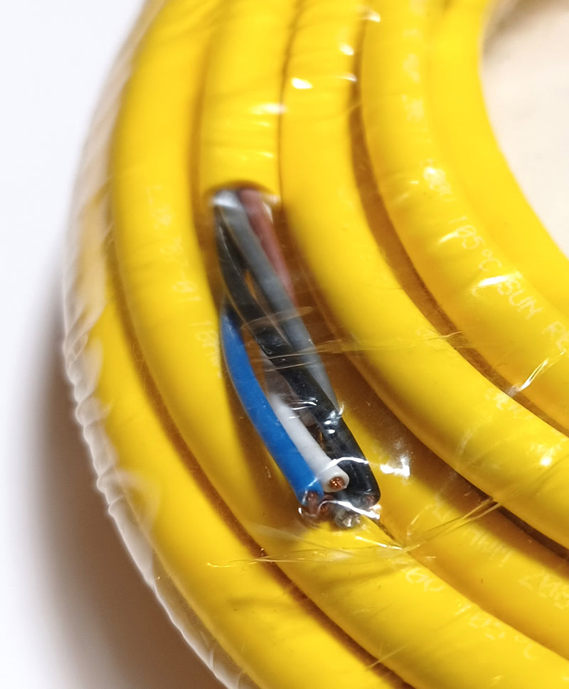 Mencom MDC-5MPX-10M 5-Pin M12 Male Connector to Leads 10 Meter Cable - New
