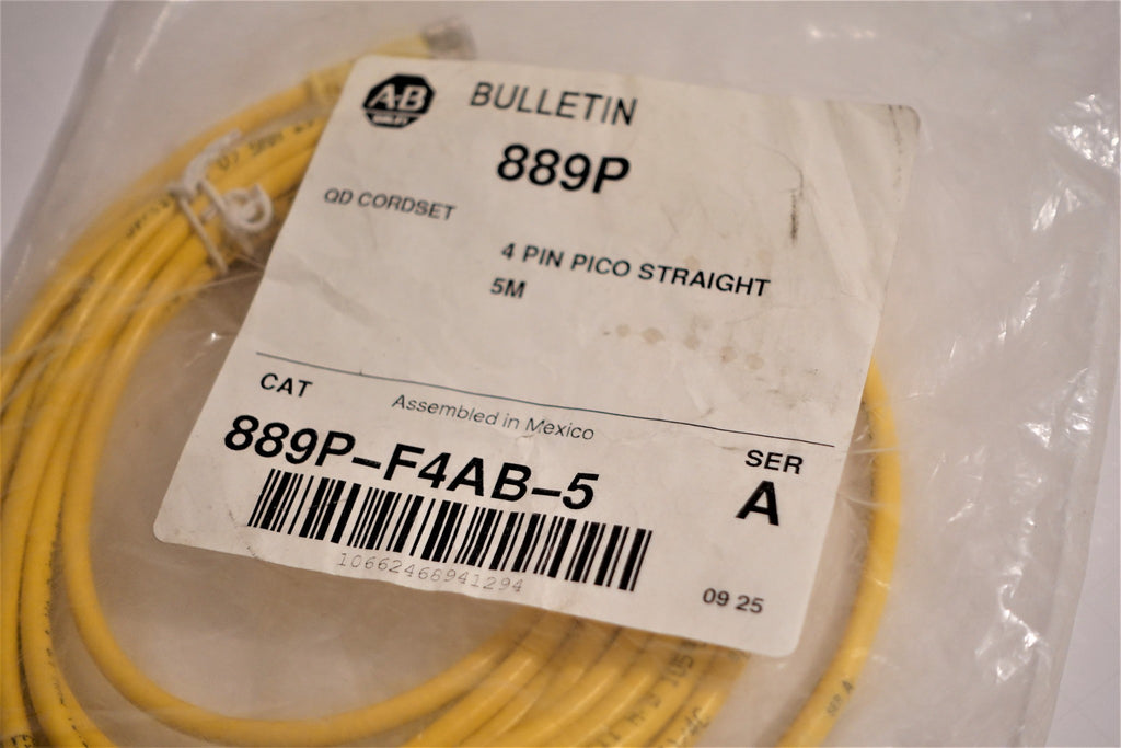 Allen Bradley 889P-F4AB-5 Ser:A 4 Pin Pico Straight 5M cable – PLC BARN