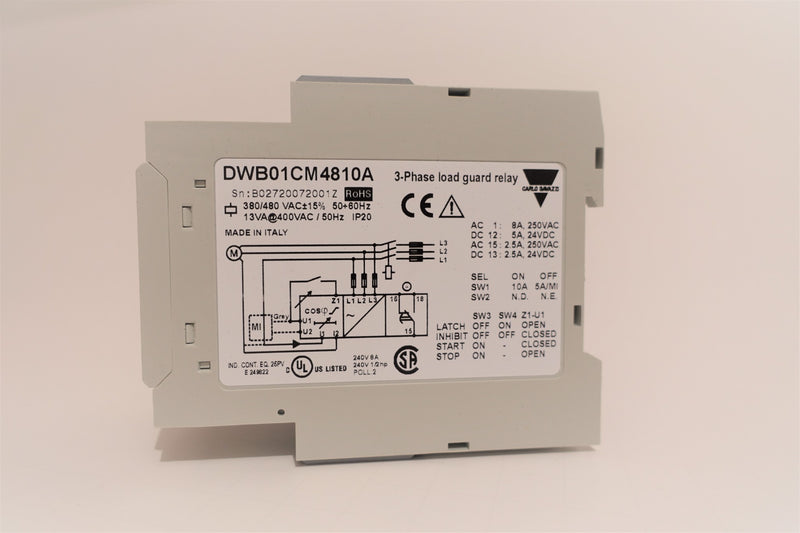 Carlo Gavazzi DWB01CM4810A Load Guard Relay 3 Phase