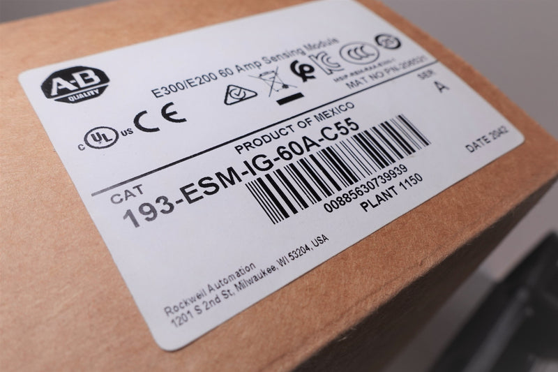 Allen Bradley 193-ESM-IG-60A-C55 Ser:A E300/E200 6-60A Sensing Module