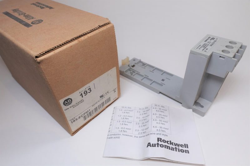 Allen Bradey 193-ECPM1 Overload Relay Din Rail Panel Adapter
