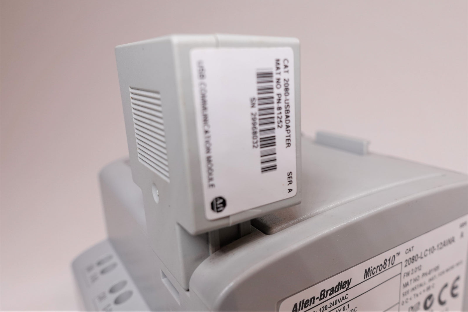 Micro810 Programming Cable Allen Bradley 2080-LC10-12AWA Micro810 Smart Relay W/ 2080-USBADAPTER ...