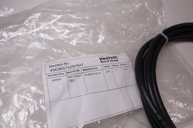 Bosch Rexroth 4503657529/XH7 2.5 Meter Servo Drive Communication Cable