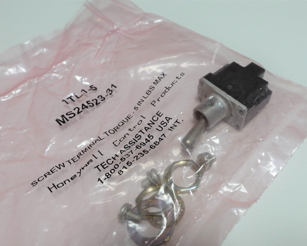 Honeywell 1TL1-5 MS24523-31 SPDT Type (ON)-OFF-ON Toggle Switch – PLC BARN