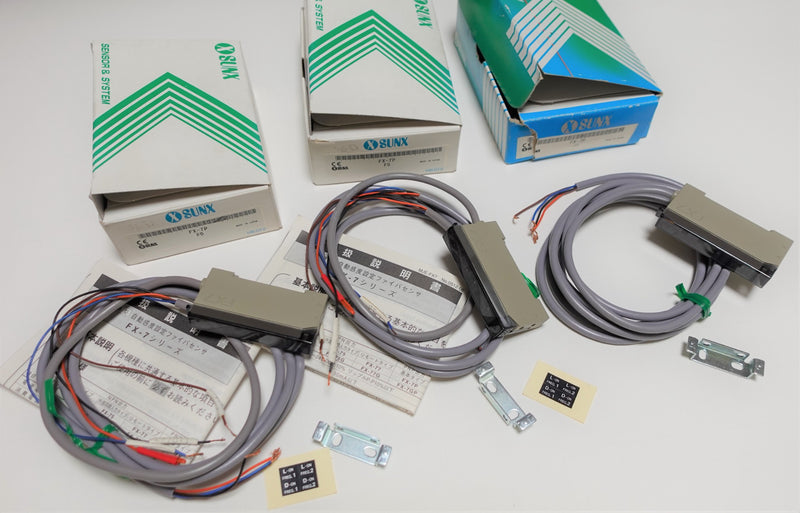 SUNX FX-7P ( Lot of 3 ) (1) New (2) Used Fiber Optic Sensor