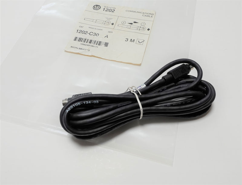 Allen Bradley 1202-C30 Ser:A 3M PLC Communications Cable