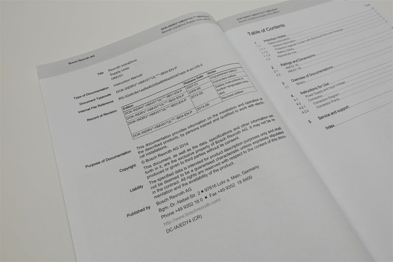 Bosch Rexroth R911337783 IndraDrive Supply Units HMV01 Manual - New
