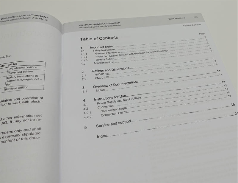 Bosch Rexroth R911337783 IndraDrive Supply Units HMV01 Manual - New
