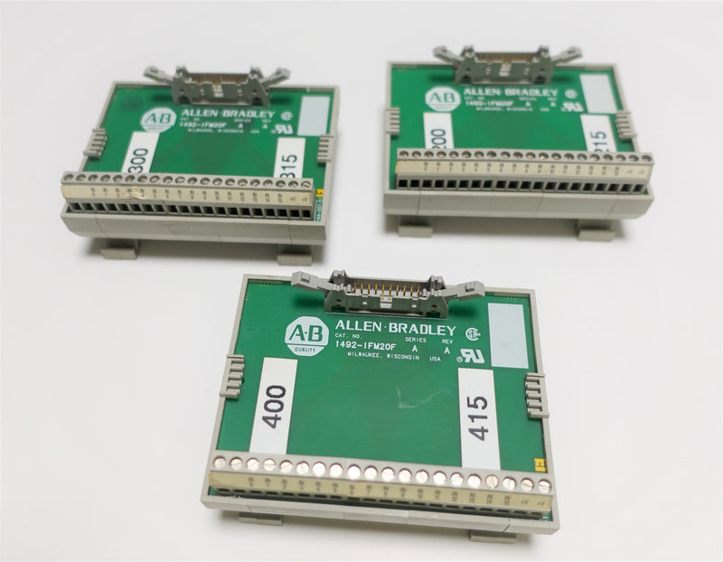 Allen Bradley 1492-IFM20F ( Lot of 3 ) 20-Point Interface Breakout Modules