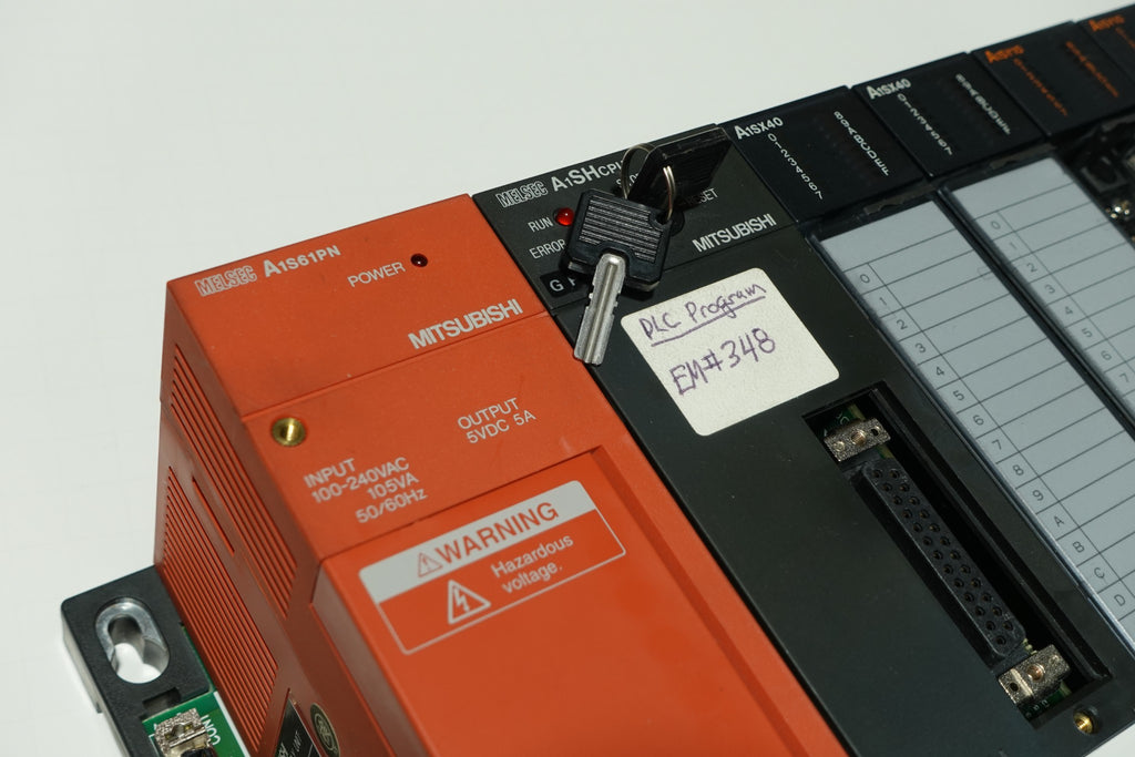 Mitsubishi R04cpu Rack Mitsubishi CPU Rack A1S61PN A1SHCPU A1SX40 A1SY10 A1SJ71UC24-R4 – PLC BARN