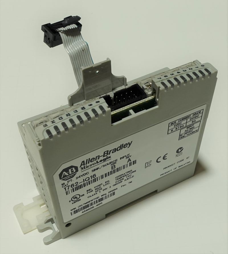 Allen Bradley 1762-IQ16 Ser:B Rev:A 16PT 24VDC Sink/Source Input Module